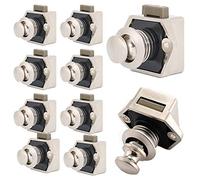 EUNEWR 10PCS Botón Pulsador Gabinete Cerradura Cierre de Botón para Puertas de Muebles,para Armarios,Cremallera,Autocaravanas, Yates,Camping,Barcos