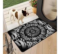 EUnicamaikoo Decoración Espeluznante Alfombra de Entrada Terciopelo Cristal Ilusión Trampa 3D Antideslizante Duradero Antimanchas Alfombra de Piso