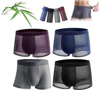 Eunmsi Bamboo Fiber Boxer Briefs,Bamboo Fibre Boxs Shorts,Box Hero Underwear,Nylon Breathable Men's Underwear,Bamboo Fibre Boxer Shorts - For All-Day Comfort(XL, Mix)