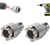 Eunmsi Llave de Vaso Universal Multifunción - Herramienta de Mantenimiento 3/8" Métrica Profesional - Adaptador de Agarre Ajustable (2 Piezas)