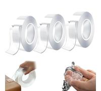 Eunmsi Nano Tape,Extra Large Double Sided Tape,Clear & Tough Nano T-ape,Traceless Waterproof Residue-Free Removal for Wall Deco,Secure Carpet,DIY Projects,Multipurpose Mounting Tapes (3 pcs)