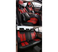 Eunncu Juego Completo de Fundas para Asientos de Coche Universales | Compatible con Airbag Lateral | Fundas Asientos Coche Delanteros y Traseros | Se Adapta a la Mayoría de los Automóvil, Rojo