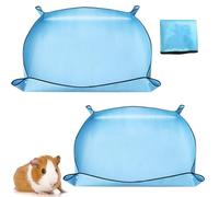 eupdd 2 Piezas Azul Tapete Impermeable para Corralito de Mascotas: 150×100cm Alfombrilla Impermeable para Mascotas, para Cobayas, Chinchillas, Hamsters, Gatos, Lona de Repuesto para Fondo de Jaula