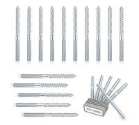 eupdd 20 Piezas Tornillo Doble Rosca M10x80mm: Tornillos de Doble Roscados, Pernos de Suspensión Torx, Doble Cabeza Autorroscantes Tornillo, para Muebles, Abrazaderas y Montaje en Madera