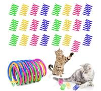 Eupneicu 24 Piezas Muelle En Espiral para Gato, Juguetes Interactivos para Mascotas, Duradero Y Resistente De Plástico Muelles, Entrenar con Saltos, Regalo [Color]