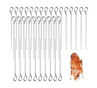 Eupneicu Brochetas De Acero Inoxidable [36 Unidades], Brochetas de Barbacoa de Acero Inoxidable, Brochetas De Carne [17 cm], Pinchos De Camping Al Aire Libre