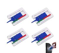 Eupneicu Medidor De Profundidad De La Banda De Rodadura Del Neumático Rango 0-20mm, Medidor De Neumáticos, Profundidad Ajustable De La Banda De Rodadura Para Motocicleta Y Automóvil [4 Pcs]