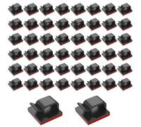 Eupneicu Soporte para cables, autoadhesivo, clips para cables, escritorio, clips para cables, escritorio para fijación de cables, color negro