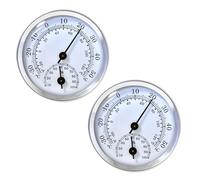 Eupneicu Termohigrómetro Analógico Para Interiores [2 Piezas], Redondo Termohigrómetro De Doméstico 2 En 1, Higrómetro Termómetro Análogo Para Jardín Ambiente Temperatura Humedad