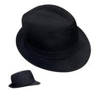 EUPSIIU 1 elegante sombrero Fedora Trilby, sombrero unisex clásico Panamá Bowler, clásico caballero elegante, gorra de jazz, gorra de gángster, ala corta, para viajes, playa, fiesta al aire libre