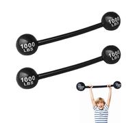 EUPSIIU 2 Piezas de Mancuernas Inflables para Niños, Pesas Inflables con Pesas para Fiestas, Juguetes Deportivos, Accesorios Interactivos, para Circo Strongman, Accesorio de Disfraces (Negro)