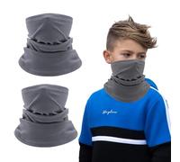 EUPSIIU 2 Piezas Niños Niñas Bufanda Pañuelo Cuello Braga de Cuello, Cubrecuello, Deporte Calentador de Cuello Mascarilla, Cubrecara Invierno, para Running, Montar a Caballo Talla única (Gris)