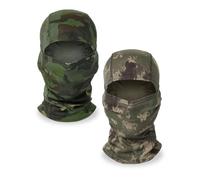 EUPSIIU 2 Piezas Pasamontañas Balaclavas Máscara de Esquí Elástica Sombrero Transpirable Táctico Deportes Motocicleta Hombres Mujeres, Talla Única (2 Colores)