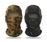 EUPSIIU 2 Piezas Pasamontañas, Máscara de Esquí, Cubierta Facial Pasamontañas Moto, Máscara de Resistente al Viento, para Motocicleta Bicicleta Esquí Ciclismo,Talla única (Negro, Verde Militar)