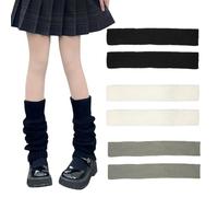 EUPSIIU 3 Pares Calentadores de Piernas Para Mujer, Invierno Calentadores Legwarmers para Botas Botines, Calentadores de Piernas de Punto por Encima de la Rodilla Sin Pies para Yoga Ballet