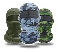 EUPSIIU 3 Piezas Pasamontañas Balaclavas Máscara de Esquí para Hombres y Mujeres - Sombrero Deportivo Elástico para Motocicleta, Suave, a Prueba de Viento, Transpirable y Táctico (3 Colores)