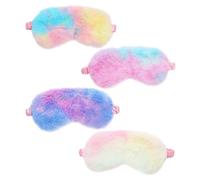 EUPSIIU 4 Piezas Antifaz para Dormir, Bonitas Máscara de Noche Mascara de Dormir Bloquear la luz Dormir Niños Niña Mujer Máscara Antifaz de Felpa Antifaz para Dormir para Noche Viajes Siesta