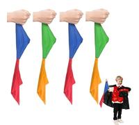 EUPSIIU 4 Piezas Pañuelos mágicos Accesorios mágicos Pañuelo Seda Trucos de Magia Accesorios para el Escenario Espectáculo Mágico Pañuelo Magia Que Cambia de Color para Fiestas Juegos Niños