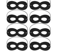 EUPSIIU 8 Piezas Mascara Negra Máscara de Mascarada, Máscara Veneciana, Mascara Carnaval, Cosplay Máscaras, Halloween Mascarada Carnaval con Cuerda Elástica para Hombre Mujer (Negro)