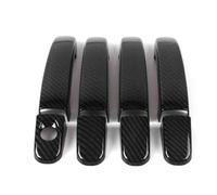 EUQIXMR Cubierta Cromada Manija Puerta Para Focus Para Escape Para Kuga C-Max S-Max Para Galaxy Para Mondeo 2013 2014 2015 2016 2017 2018 Manijas puertas exteriores automóviles(ABS CF 1 hole)
