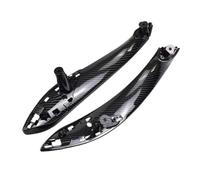 EUQIXMR Manija puerta interior Para Serie 3 F30 316d 318d F31 320i 325d 2011-2019 Manija Panel Puertas Interiores Cubierta Embellecedora Tirar 51417279311(CarbonF-2-Rear)