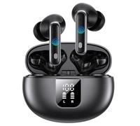 EUQQ Auriculares Inalámbricos Bluetooth 5.4 con ANC Cancelación Activa de Ruido, 46H Autonomía, Pantalla LED, Sonido de Graves Profundos y Modo Transparencia, Compatibles iOS Android