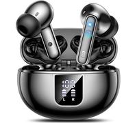 EUQQ Auriculares Inalámbricos Bluetooth 5.4 con Cancelación Activa de Ruido (ANC), Pantalla LED 36H Batería, Graves Profundos y Modo Transparencia, Cascos Inalámbricos para iOS/Android