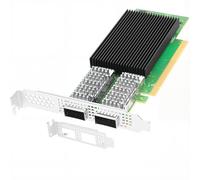 Euqvos 100G Dual Port QSFP56 PCIe 4.0 x16 Ethernet NIC, compatible con Broadcom BCM957508, RDMA RoCEv2, adaptador de NIC PCIe de 100 Gb para centro de datos HPC Cloud Server AI Training