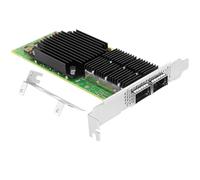 Euqvos 100Gb Nic for Mellanox MCX556A ConnectX-5 Chipset, VPI EDR InfiniBand 100GbE Dual-Port QSFP28, PCIe4.0 x16 InfiniBand/Ethernet Adapter Card Supports Windows Server/Linux/VMware