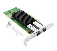 Euqvos 25GB Adaptador de Red Ethernet, Compare to E810-XXVDA2, Intel E810 Controller, PCIe 4.0 X8, 2*SFP28 Connectors, RDMA, Support Windows 10/11/2016/2019/2022 /Centos7/ Ubuntu20/Vmware/Esxi7.0