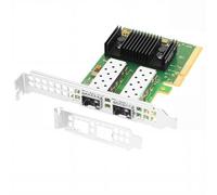 Euqvos 25GbE Dual Port SFP28 Ethernet Adapter Card, for Mellanox ConnectX-6 LX SmartNIC, PCIe 4.0 x8, Zero-Touch RoCE, Support Windows/Windows Server/Linux