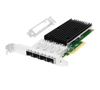 Euqvos 4*SFP+ Puertos 10Gb PCIe Adaptador de Red con Broadcom BCM57840 Controller PCI Express x8 Ethernet LAN Card Compatible con Windows Server/Windows/Linux/VMware