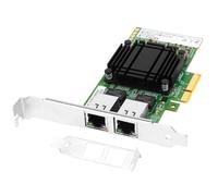 Euqvos Adaptador de red Ethernet Intel E610 PCIe x4, 2 puertos RJ45, 10 Gbase-T, tarjeta LAN, compatible con Windows Server/Windows/Linux/VMware/ESX