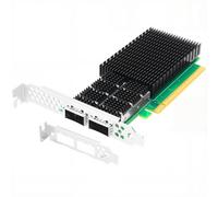 Euqvos Dual-Port QSFP56 100GbE SmartNIC for Mellanox ConnectX-6 DX Ethernet Adapter Card PCIe 4.0 x16 Zero-Touch RoCE Soporte Windows/Windows Server/Linux