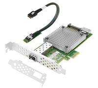 Euqvos Tarjeta de Red Ethernet M.2 a 10 GB Puerto SFP+ único, Chip Intel 82599, M.2 + M Key + SFF 8087, 100/1000/10000 Mbps, con Cable de 0,35 m, Nic de 10 Gigabit para Windows/Windows Server/Linux