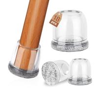 Euqvunn 18pcs Protector Patas Sillas, Protectores de Suelo para Patas de Silla, Transparente Protector Sillas Patas, Silicona para Patas Silla, Tapones Sillas Redondos Prevent Floor Scratches 14-20mm