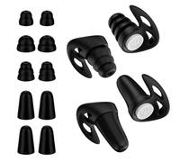 Euqvunn 2 Pares Tapones para Oídos Antirruido para Dormir Conciertos Estudiar Set Reutilizable Silicona y Espuma Suave con Puntas S M L y Estuches Máx 25 dB
