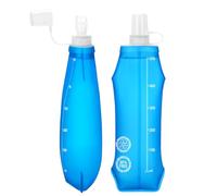Euqvunn 2 Piezas Botella Plegable - TPU Sin BPA, 500 ML Soft Flask Reutilizable - a Prueba De Polvo y Fugas, Ideal para Chaleco Hidratacion Trail Running, Correr, Senderismo, Acampada, Ciclismo