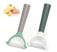 Euqvunn 2Pcs Pelador Patatas, Pelador Verduras de Acero Inoxidable, pelador de Verduras de Cocina Tomates Universales para patatas Zanahorias Frutas, Verde