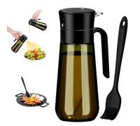 Euqvunn Aceitera Spray Pulverizador 2 En 1 Con Brocha, Botella De Vidrio Opaco 580ml Tipo Pulverizador Aceite Spray Para Conservar La Frescura. Ideal Para Ensaladas, Hornear Y Asar A La Parrilla