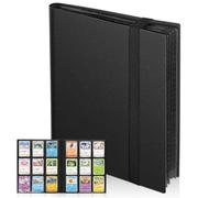 Euqvunn Album Cartas, 24 Hojas 432 Bolsillos Archivador Cartas, Álbum de carga lateral para Carta, Card Binder de almacenamiento de doble cara para Pokémon, MTG, Yu-Gi-Oh, carta deportivas (negro)