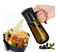 Euqvunn Botella de aceite de oliva, botella dispensadora de aceite de vidrio [spray fino y filtro resistente a los atascos] Botellas pulverizadoras de aceite pequeñas para cocina, freidora de aire