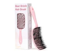 Euqvunn Cepillo Pelo, Cepillo Cerdas Jabalí de Doble Filamento Antienredos y Aporta Brillo, Suave Peine Antitirones para Cabello Grueso y Largo