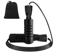 Euqvunn - cuerda de saltar, ajustable, para niños y adultos, con mango antideslizante de espuma, sin enredos para entrenamiento físico