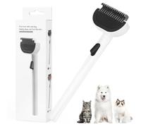 Euqvunn Dematting Comb para Mascotas de Pelo Largo - Cepillo para Perros con Liberación de Pelo con Un Clic, Deslanador para Perros y Gatos Antienredos, Elimina Subpelo, Pelo Suelto & Nudos