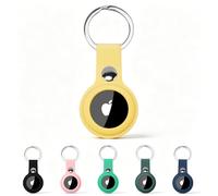 Euqvunn Funda AirTag Silicona Protectora con Aro Llavero Resistente para Llaves Bolsos Equipaje Collar Perro Gato Pack de 6