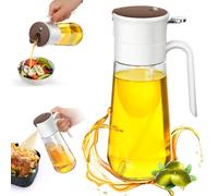 Euqvunn Pulverizador Aceite Spray, 2 en 1 Spray y Vertedor Spray Aceite Cocina [Nebulización Fina y Filtro Antibloqueo] Aceite Spray Cocina Freidora Aire, Horno, Aceite/Vinagre/Salsa, 580ml(19.6oz)