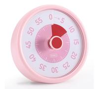 Euqvunn Temporizador Visual Niños, Temporizador Niños de 60 Minutos con Funcionamiento Silencioso, Herramientas de Gestión del Tiempo para Niñoss para Estudio en Escritorio y Cocina (Rosa)