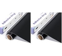 Euqvunn Vinilo Adhesivo Negro 30.5 cm x 300 cm, Vinilo Permanente para Manualidades, Pegatinas, Carteles y Proyectos DIY - Resistente, Fácil de Cortar y Aplicar, Adecuado para Diseños Personalizados
