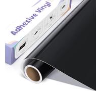 Euqvunn Vinilo Adhesivo Negro 30.5 cm x 300 cm, Vinilo Permanente para Manualidades, Pegatinas, Carteles y Proyectos DIY - Resistente, Fácil de Cortar y Aplicar, Adecuado para Diseños Personalizados